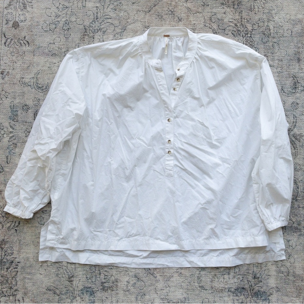 Free People Hey Baby High-low Oversized Top